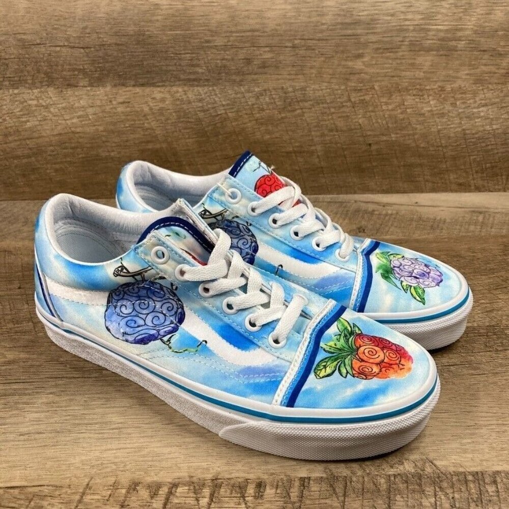 VANS x One Piece Old Skool Devil Fruit Blue 2022 Shoes Mens 5.5 Womens 7 NEW